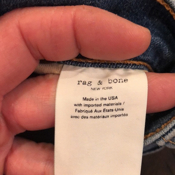 RAG & Bone Ankle Skinny Raw Hem Mid Rise Lighter Blue Denim Size 31 Soft Jeans - Picture 15 of 16